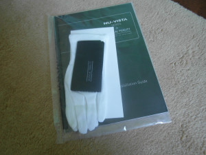 Instrukcja i białe bawełniane rękawiczki