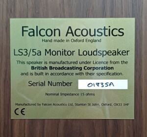 FALCON ACOUSTICS GOLD BADGE LS35A 6